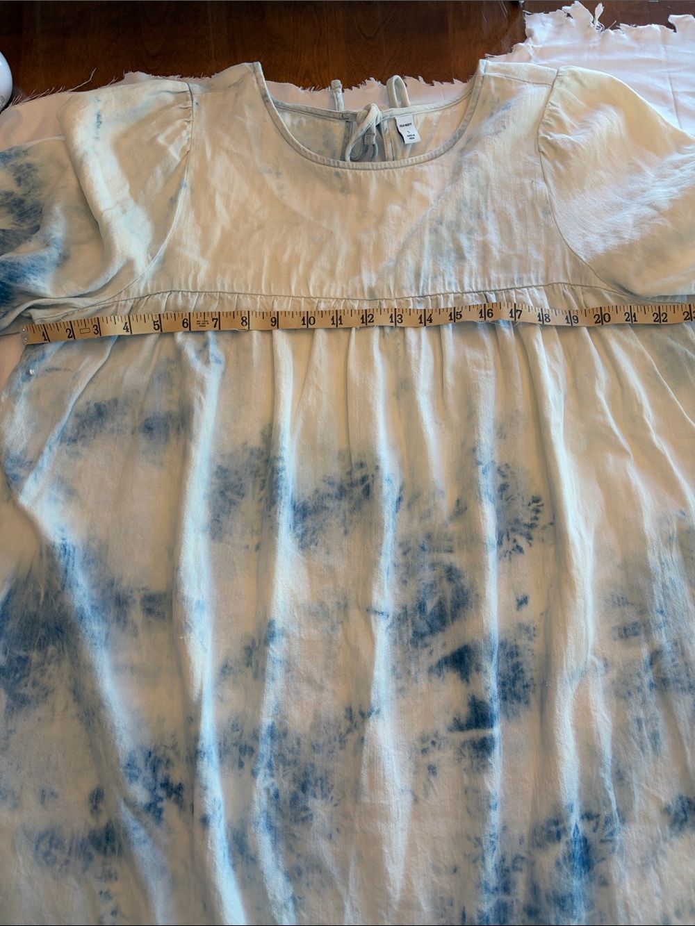 Old Navy Light Blue Tie-Dye Babydoll Dress - Picture 7 of 7